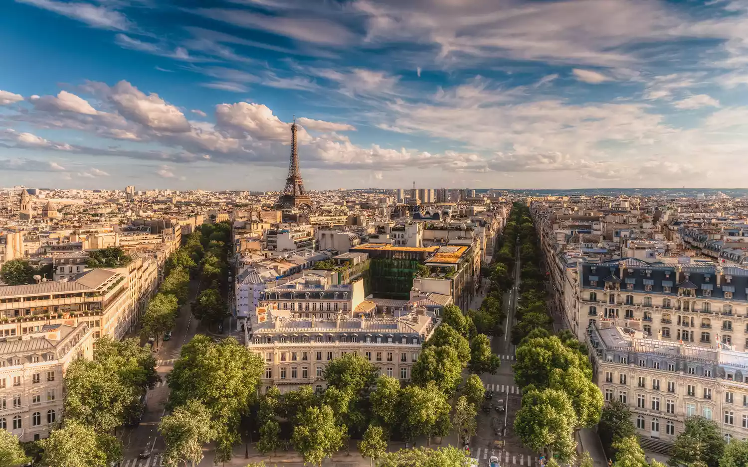 Paris rooftops and Eiffel Tower