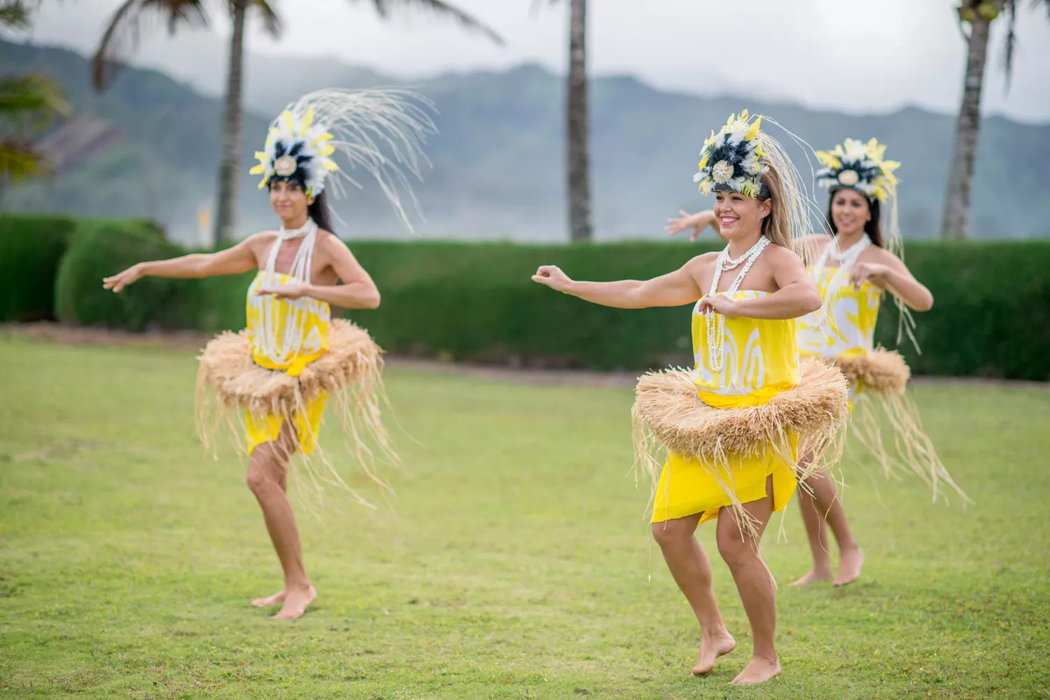 Danseurs de hula lors d'un lūʻau à Maui