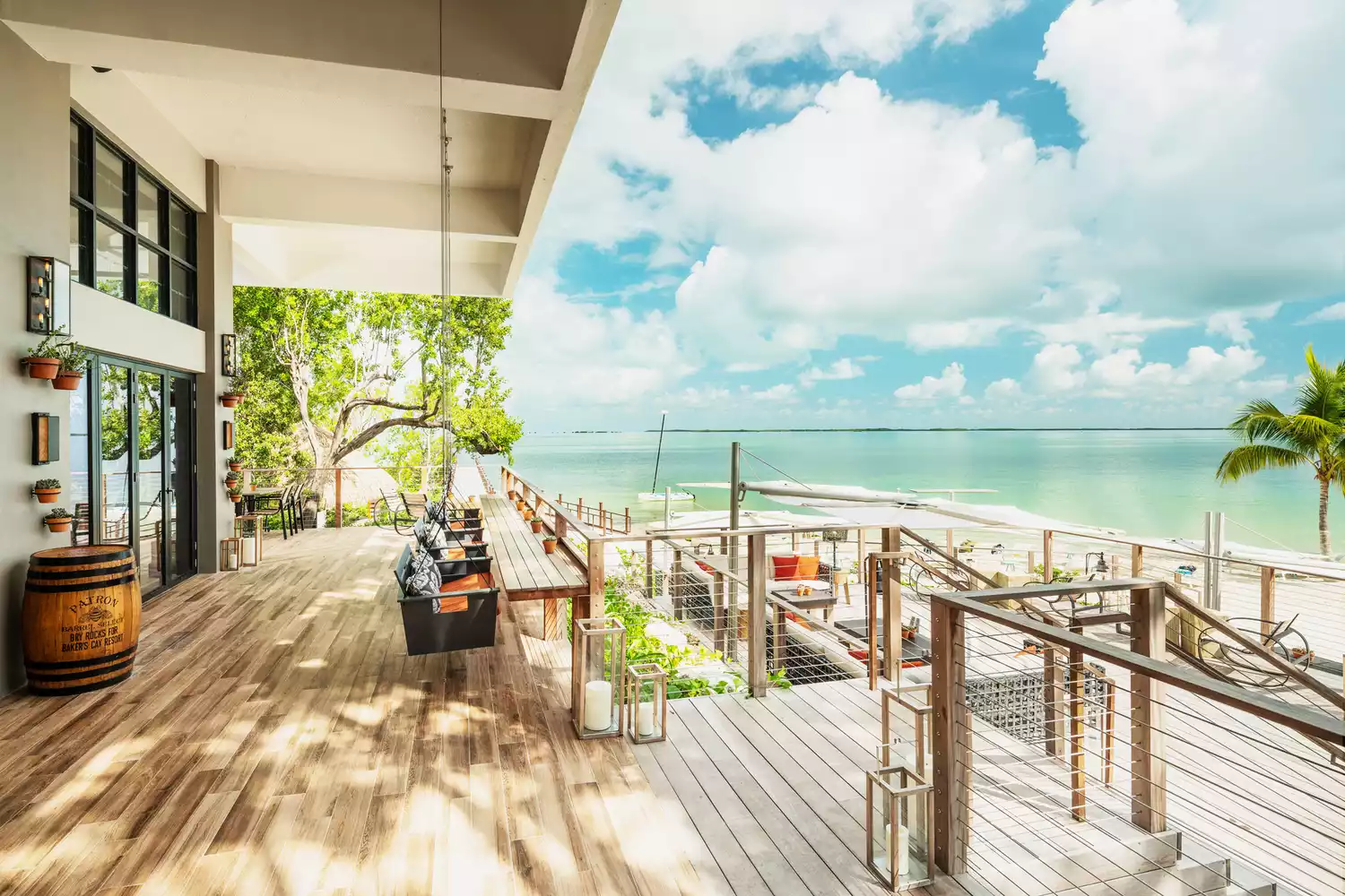 Vue sur l'océan depuis la terrasse du Baker's Cay