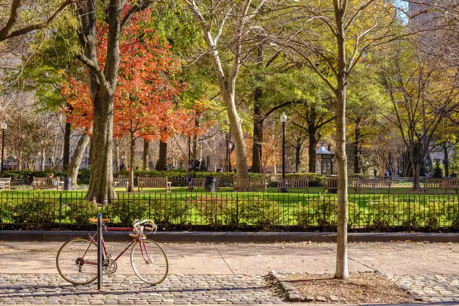 Image de Rittenhouse Square en automne, Philadelphie, Pennsylvanie