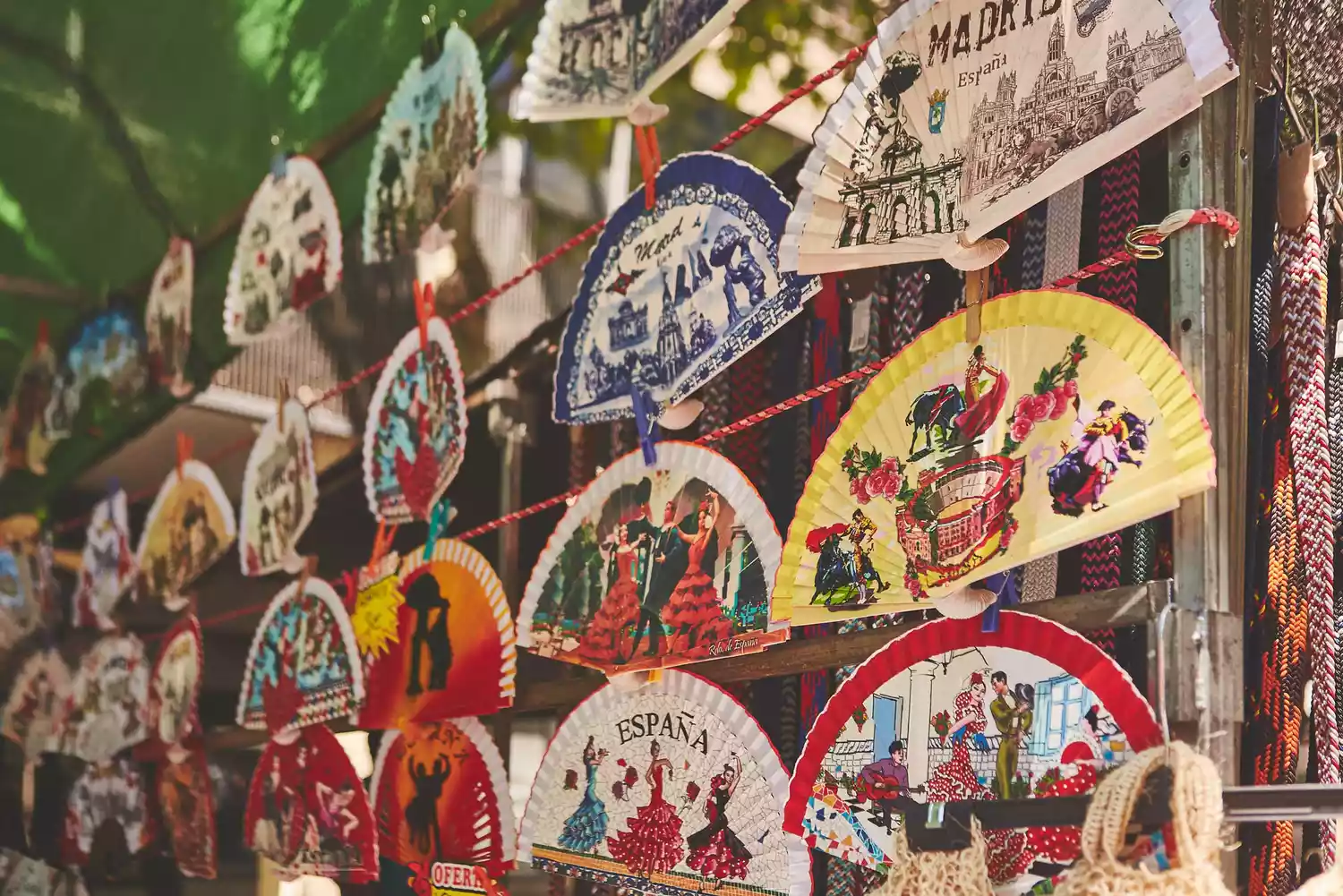 Fans being sold at rastro market