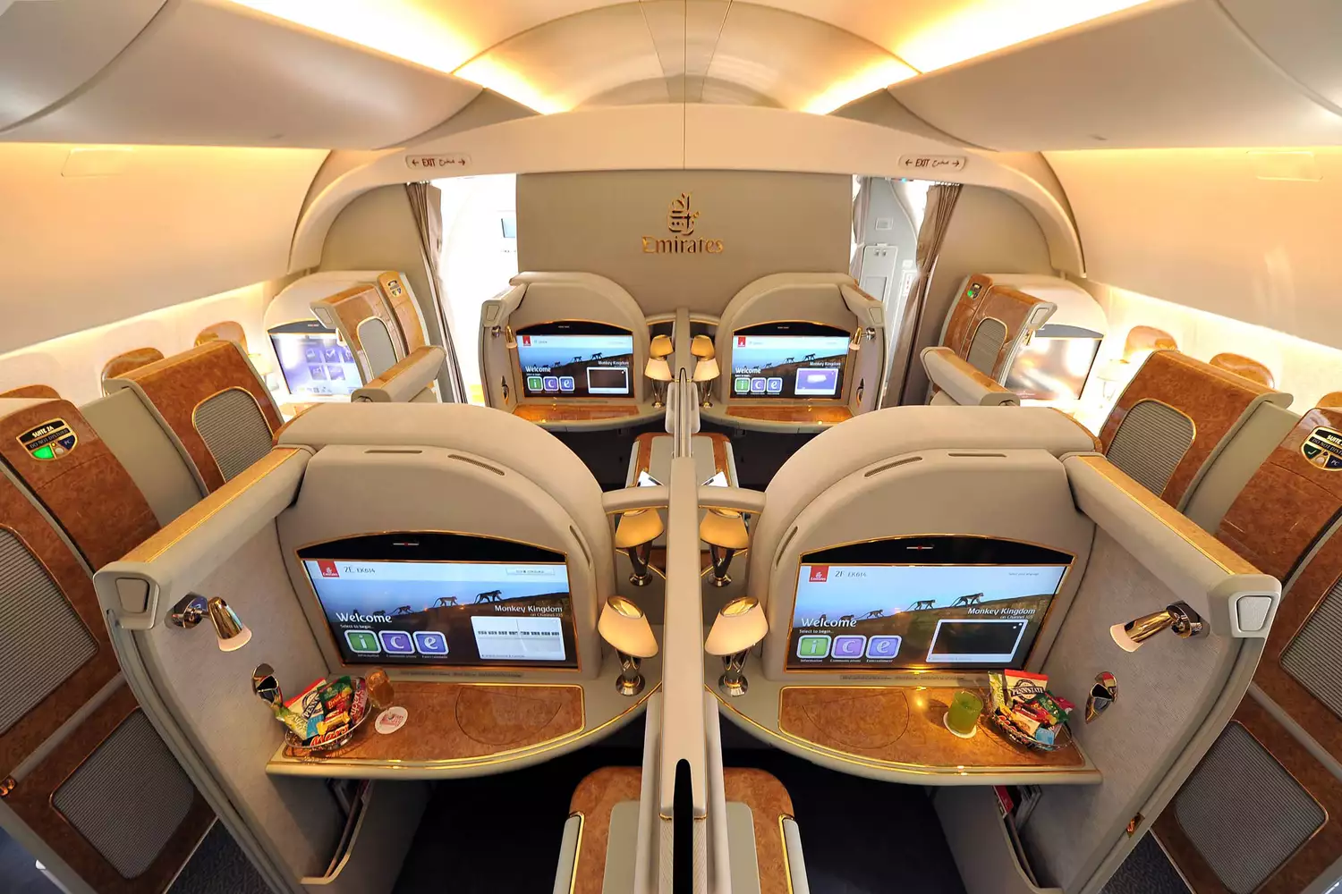 Configuration de la première classe dans l'A380