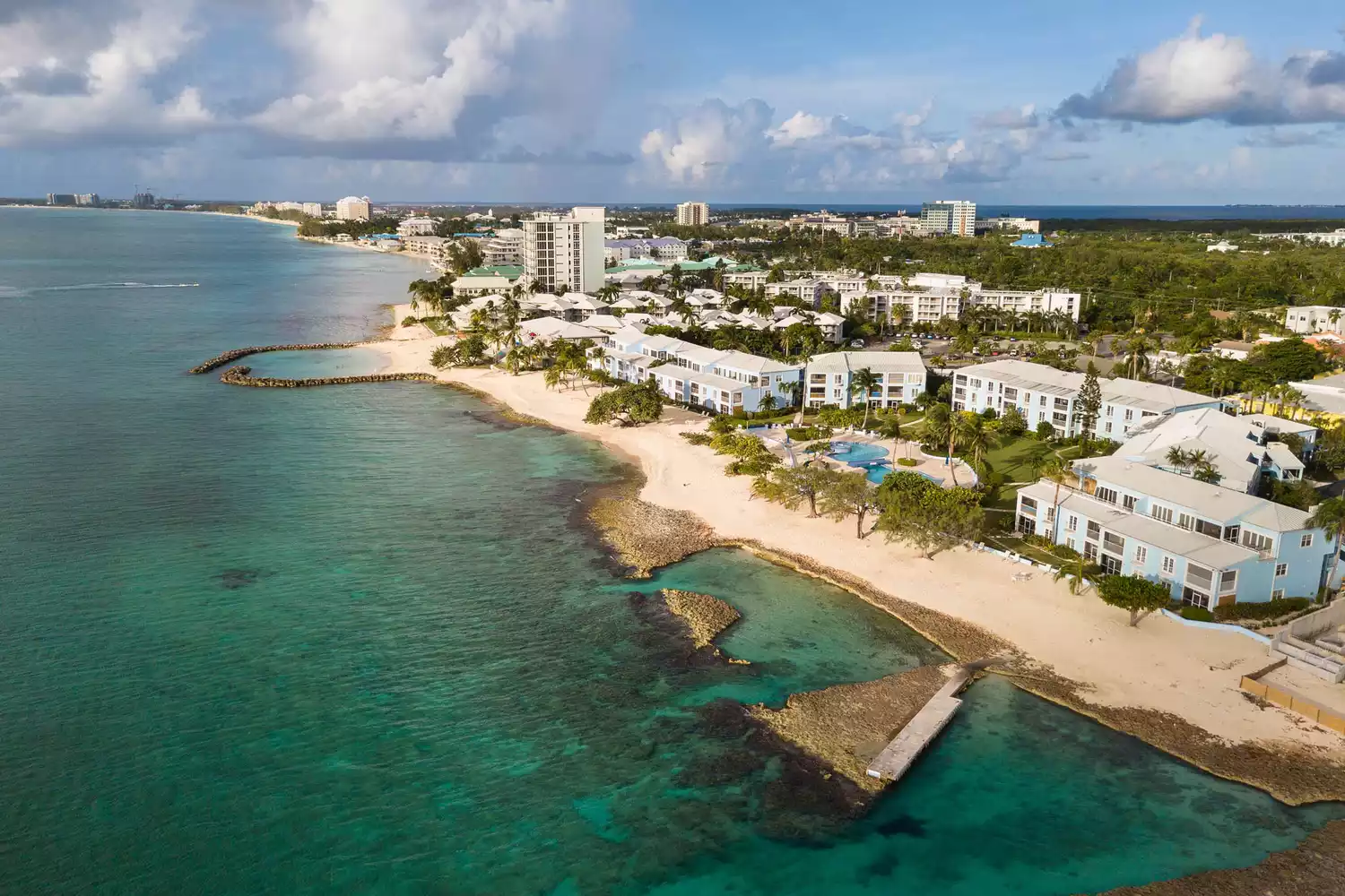 Resorts and Condos along Seven Mile Beach, Grand Cayman, Cayman Islands