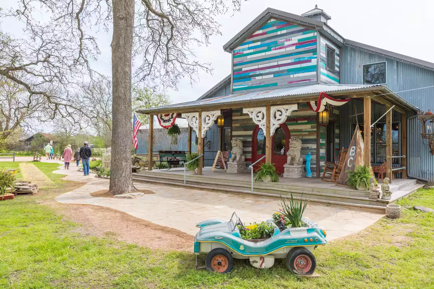 Exterior of antique store in Round Top, TX