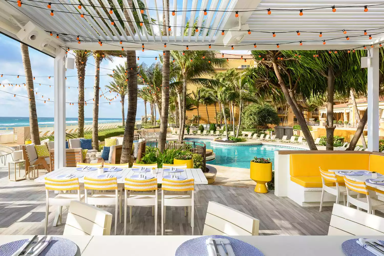 Le restaurant Breeze à l'Eau Palm Beach