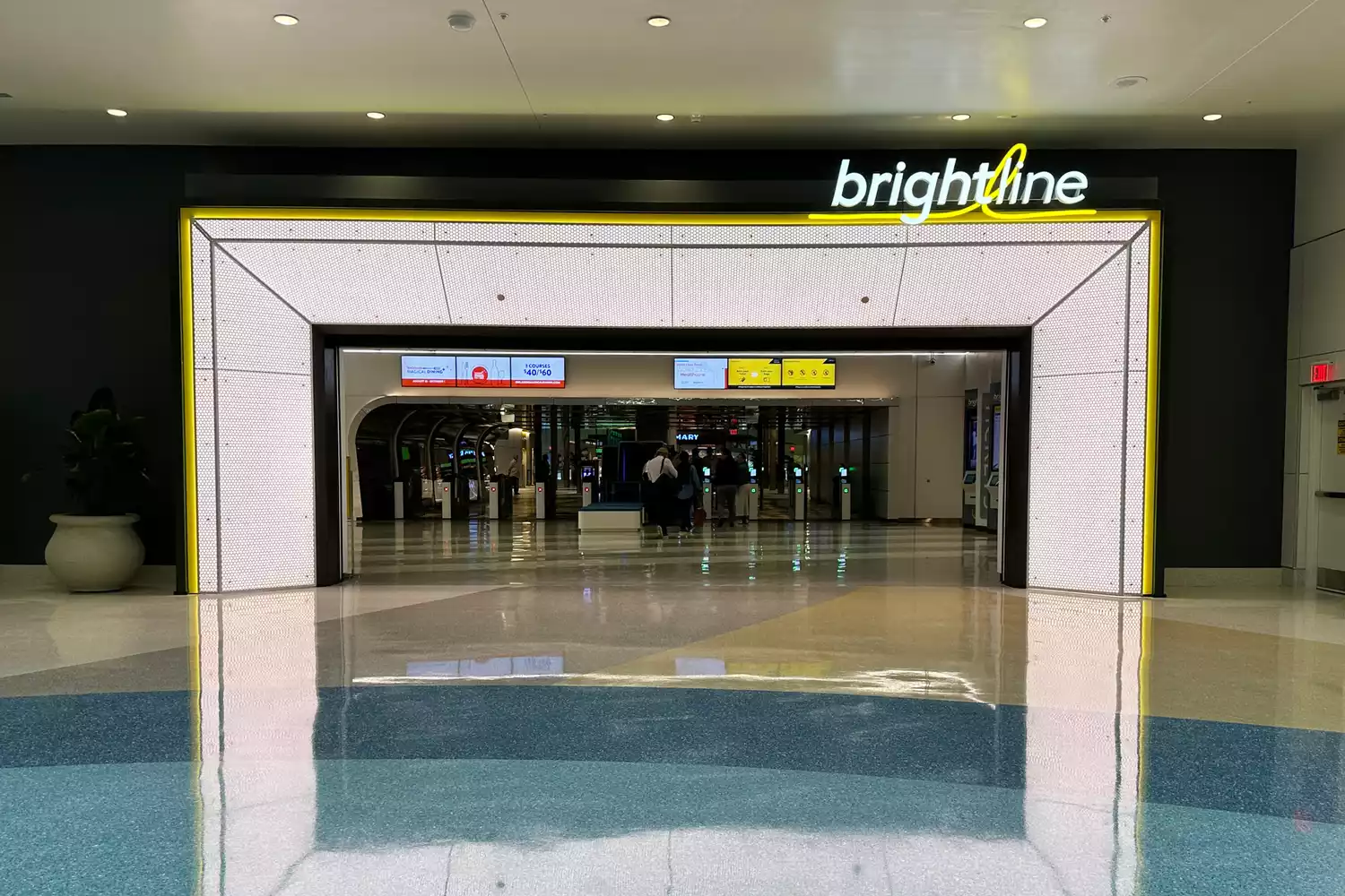 Entrance to Brightline station