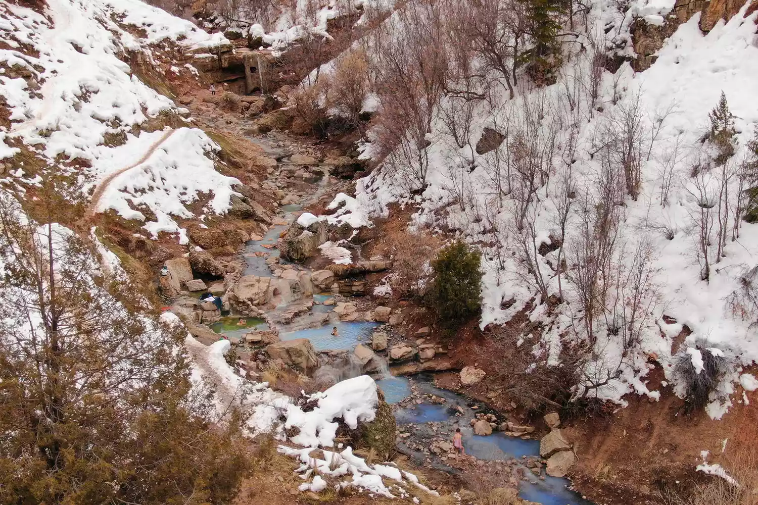 Fifth Water Hot Springs Waterfall, Utah