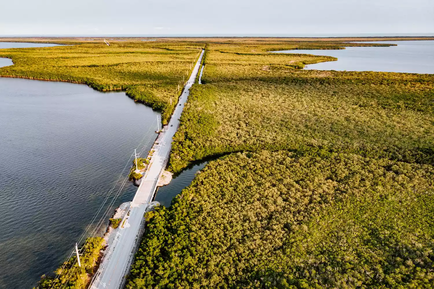 Vue aérienne de l'autoroute des Keys de Floride