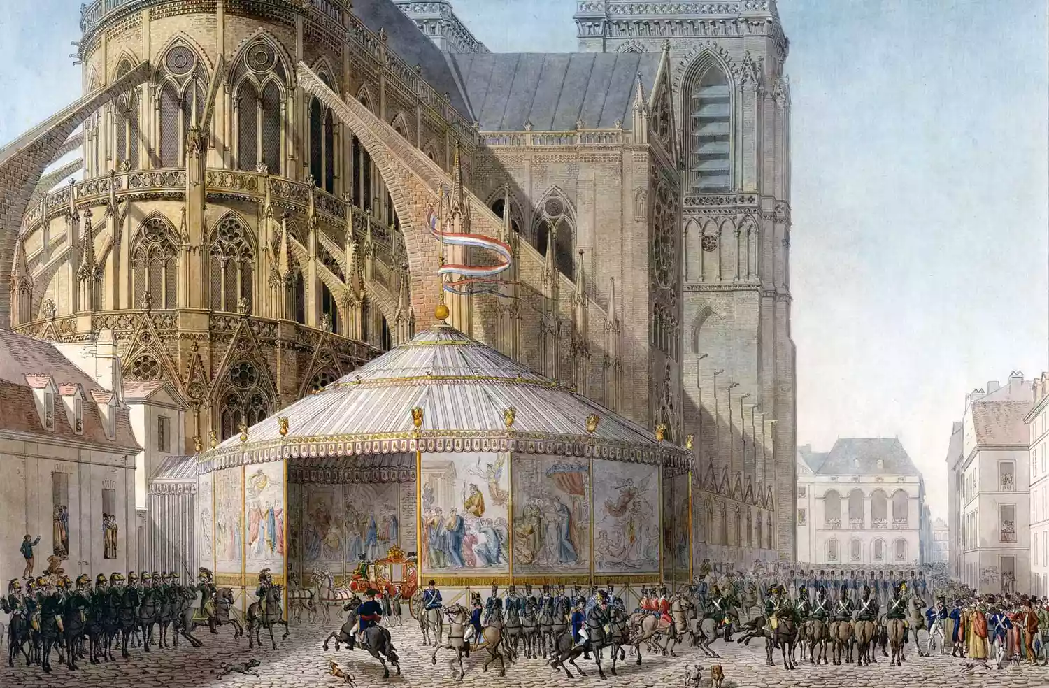 Arrivée de l'Empereur à Notre-Dame