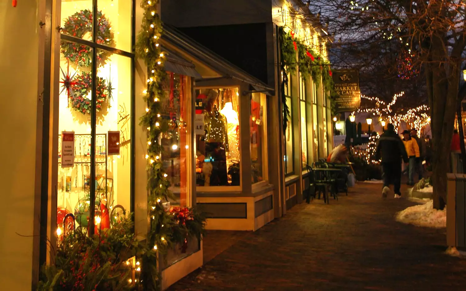 Decorated storefronts in Ogunquit