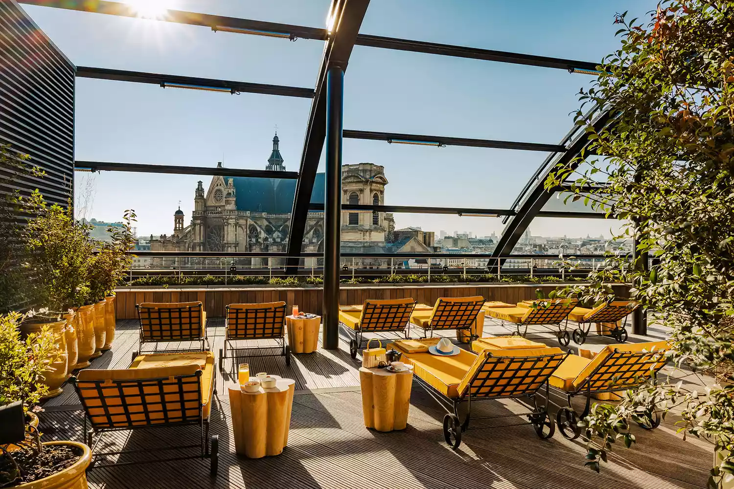 Le solarium du rooftop de Madame Rêve