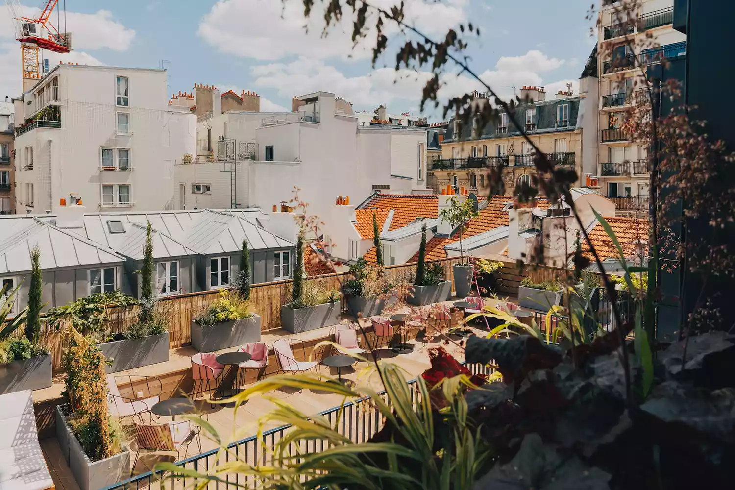 La terrasse du rooftop de l'Hôtel Wallace