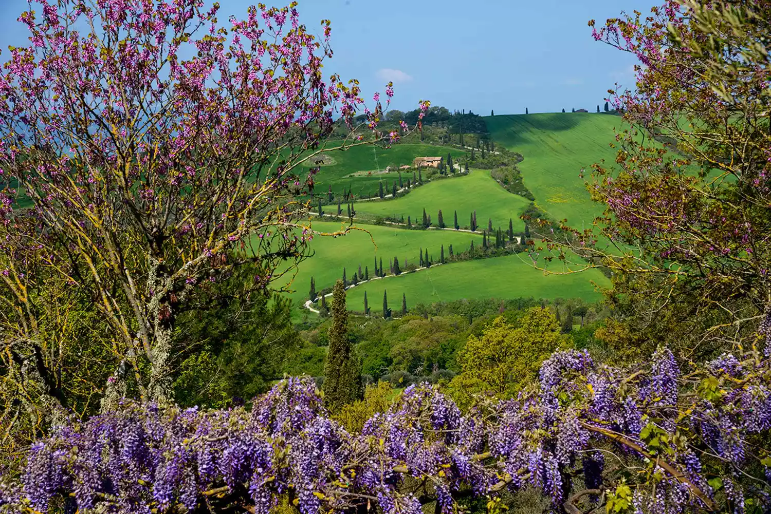 La Foce Villa interiors, garden exteriors in Tuscany