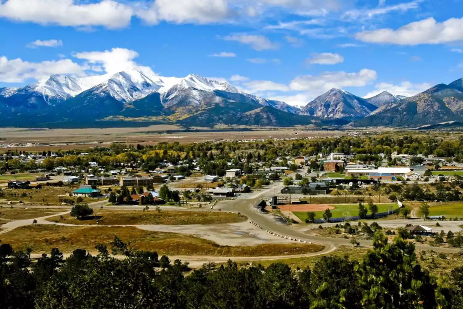 Vue panoramique du centre-ville de Buena Vista, Colorado