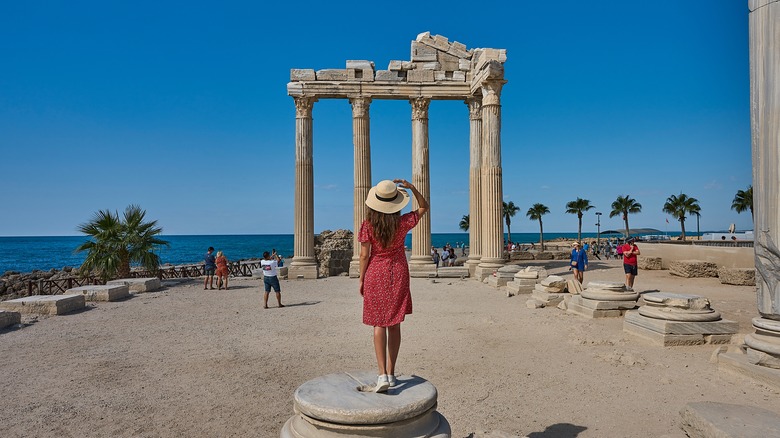 Woman exploring Antalya