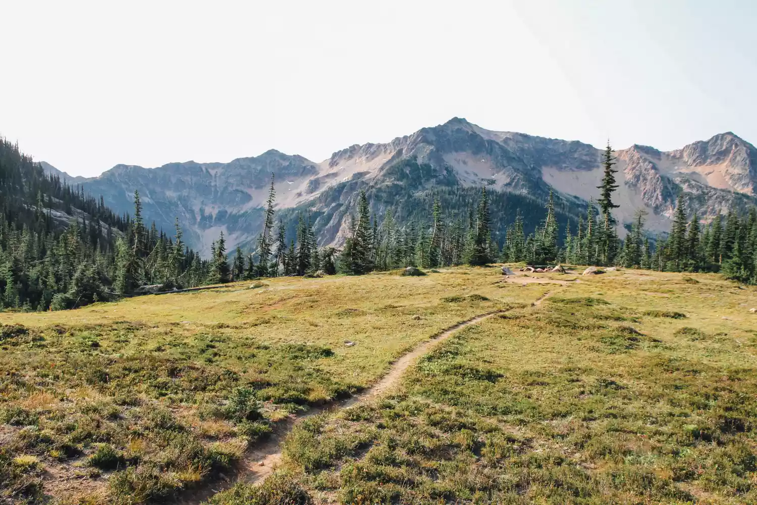 View of mountains along The Pacific Coast Trail