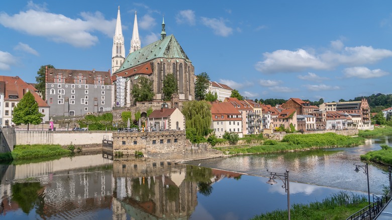 Gorlitz, Germany buildings along the Neisse River