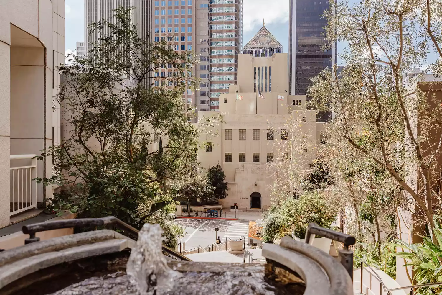 Vue de la Bibliothèque centrale de Los Angeles