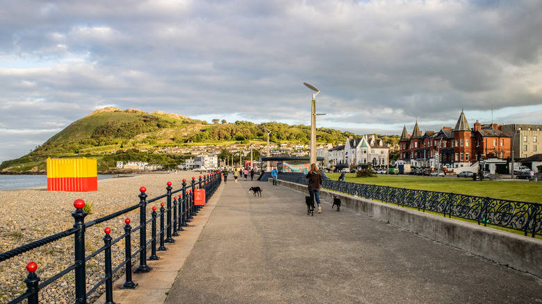 People walking on Bray Promenade