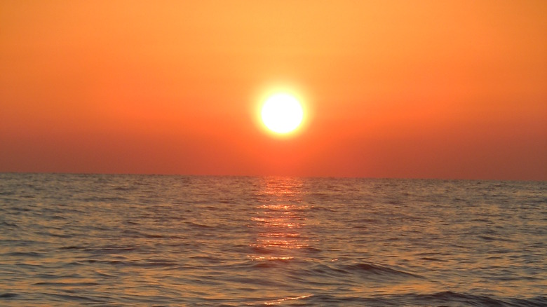 Coucher de soleil sur l'île Don Pedro