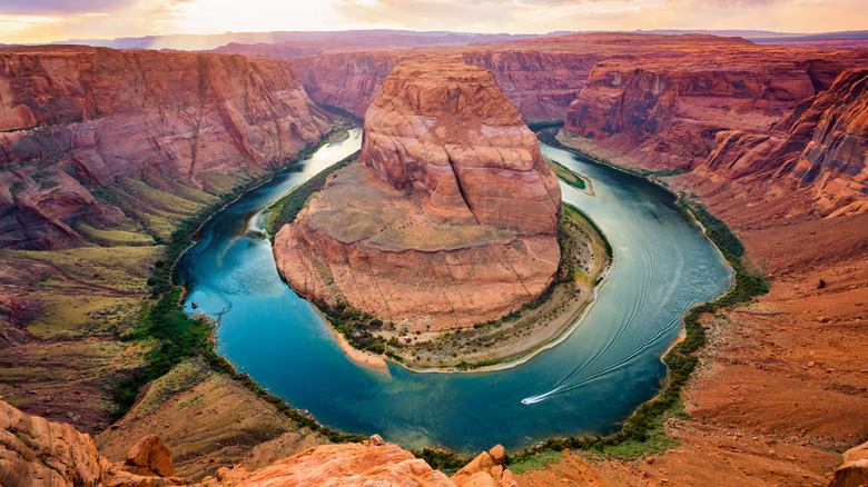 Horseshoe Bend au coucher du soleil