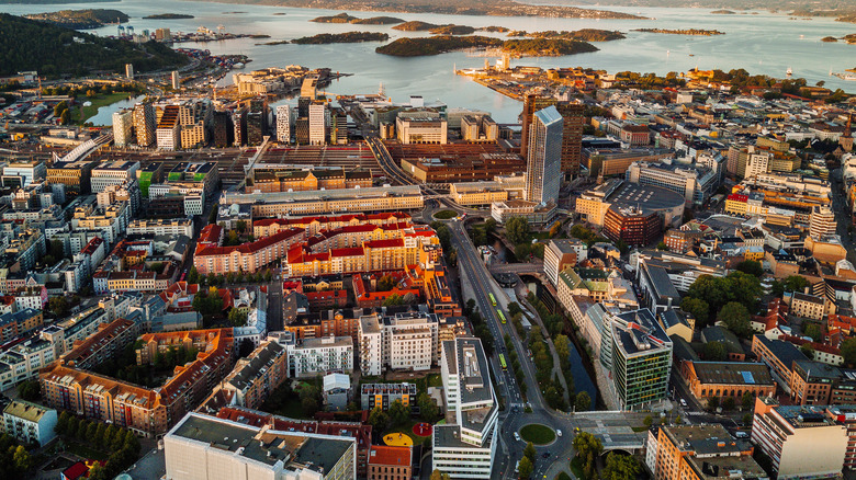 Vue aérienne d'Oslo