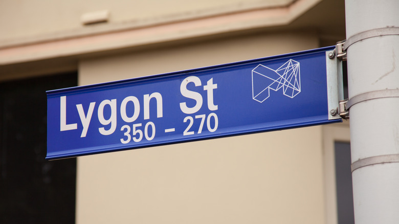 Panneau Lygon Street à Melbourne